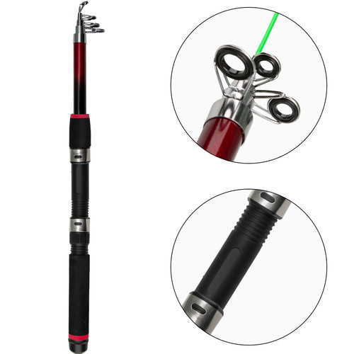 Outdoor children's spinning rod set portable spinning rod fiberglass rod wholesale all fishing rods cross-border