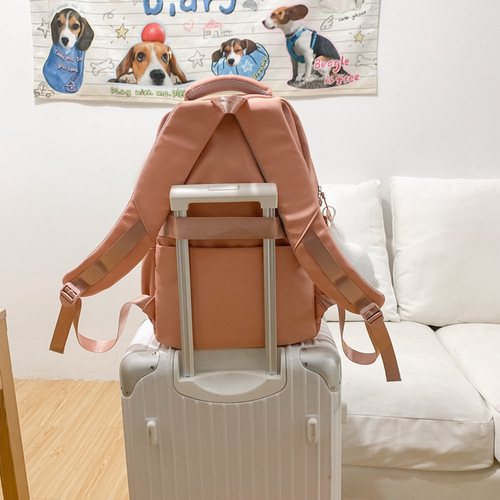 Junior high school student two-piece backpack, primary school student lightweight tutoring hand-held bag, large capacity rabbit ear double shoulder bag