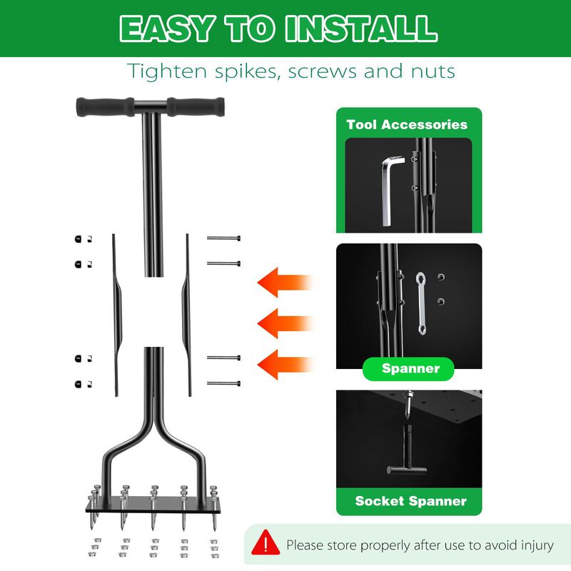 亚马逊新款松土器Lawn Aerator Spike Manual Tool|undefined