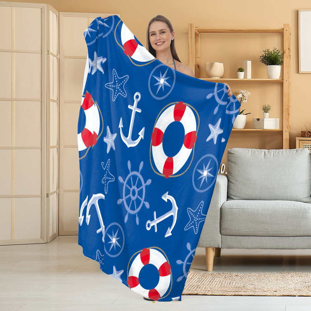 Manta de Franela Festiva con Estampado Navideño, Manta para Siesta, Manta para Aire Acondicionado, Manta Gruesa para Sofá, Manta para Dormitorio