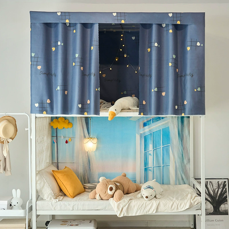 Общежитие Кровать Занавес Студенческое Общежитие Колледжа Верхняя и Нижняя Двухъярусная Ткань Затенение Поддержка Занавеса Оптовая Многолетняя Поставка