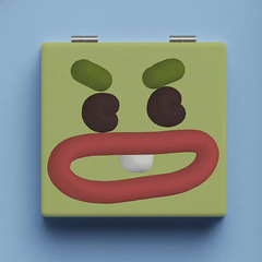 Factory Wholesale Mirror Vanity Mirror Simple and Fashionable Portable Small Mirror Cartoon Cute Combing Mirror PU Leather Foldable Mirror