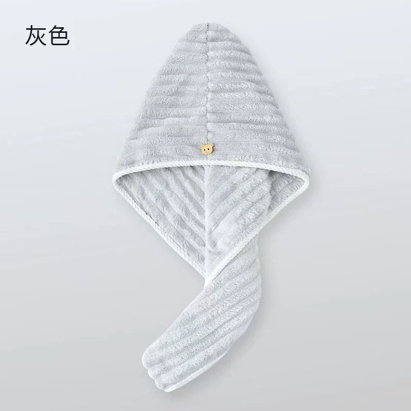 Shower cap, шапка, коралловый бархат полотенце для волос, увеличенная толщина, впитывает воду