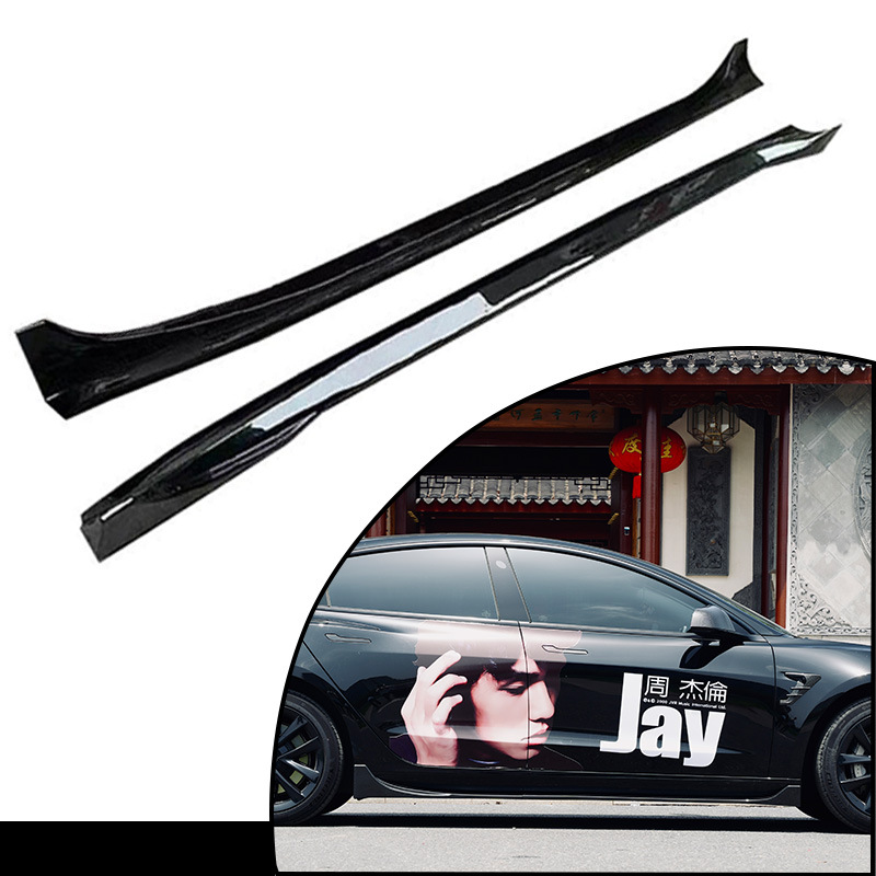 3, 适用于焕新版特斯拉Model3 Big Surrounded - side-skirt-gloss-black