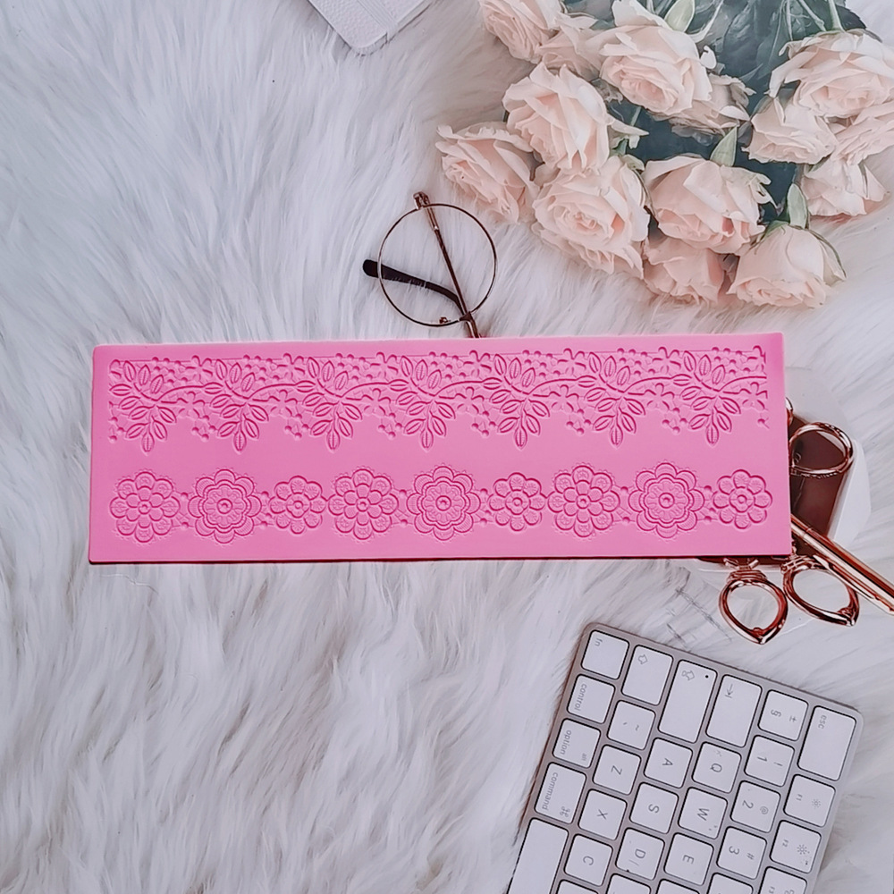 encaje 382 - 258 molde de silicona pastel de encaje molde de relieve herramientas de decoración de pastel de chocolate esterilla de relieve