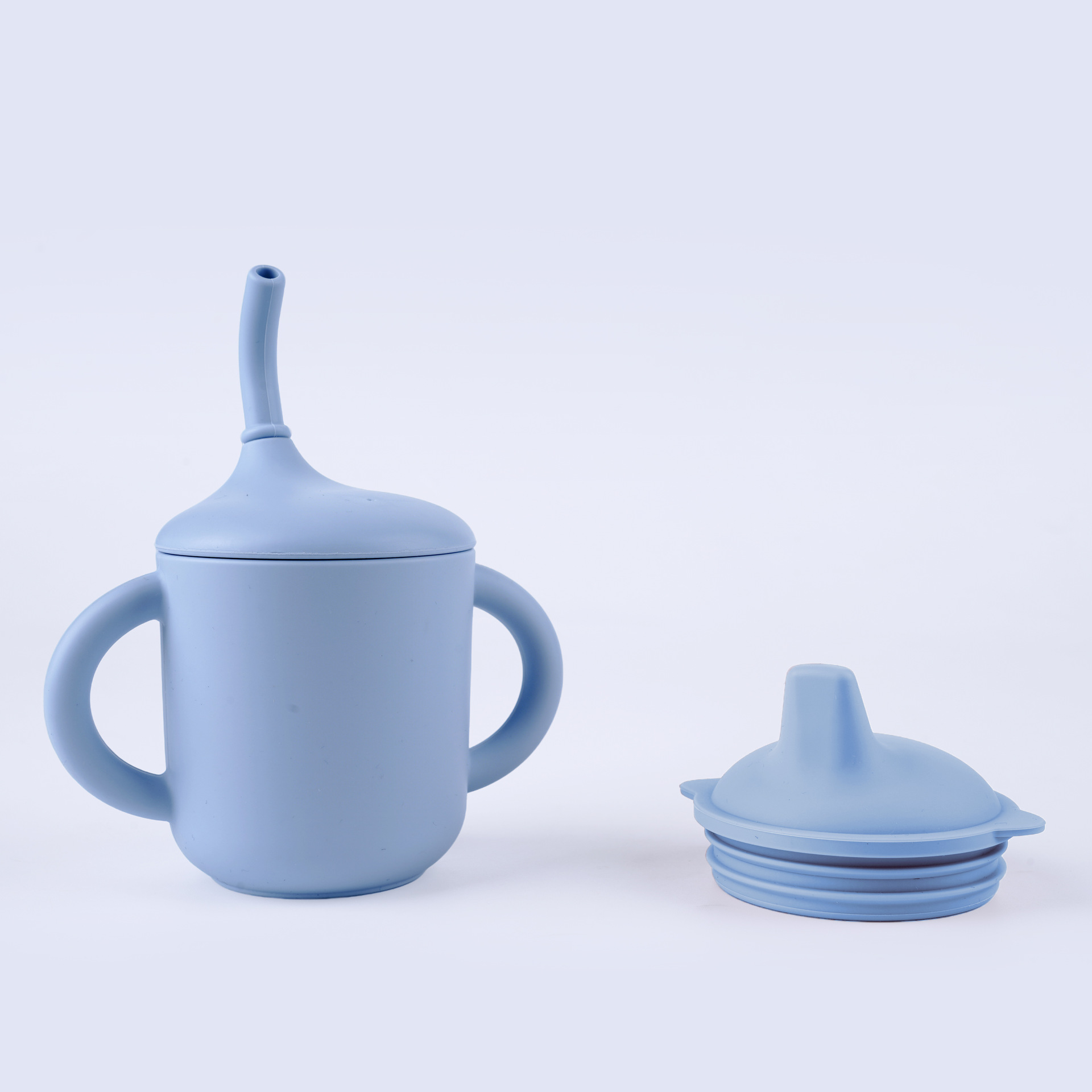 Taza de silicona para bebés, taza de alimentos para bebés, taza de silicona de grado alimenticio, taza de agua para bebés, taza de boca de pato para niños