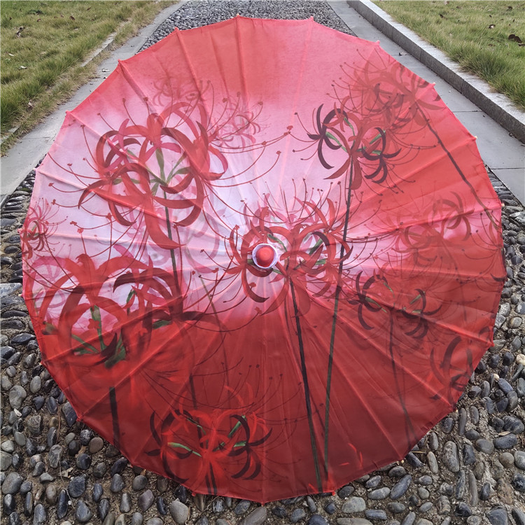 Hanfu fotografía apoyos paraguas artesanía clásica paraguas de papel engrasado Paraguas de baile de estilo chino paraguas de borla de estilo antiguo traje antiguo