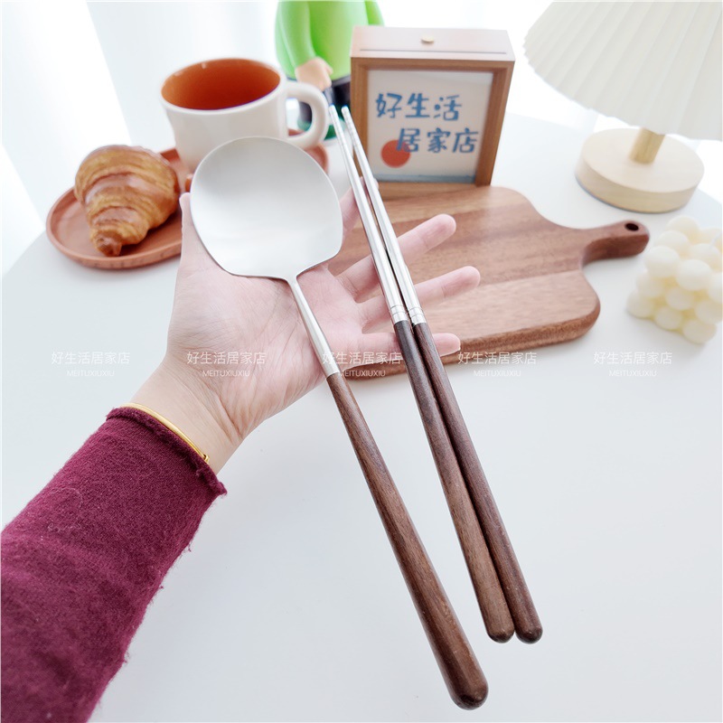 304 호두공용수저와 젓가락 2종세트