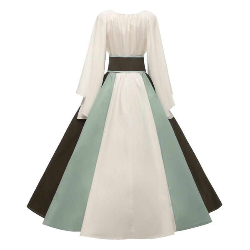 Halloween cos medieval renacimiento mujeres mono vestido largo traje de la etapa juego de rol traje Retro