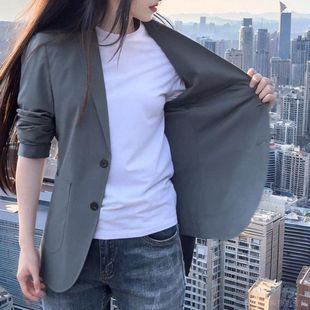 Summer Ice Silk Suit Men's Ultra-Thin Casual Sun Protection Suit Small Suit Light Spring and Autum Single Suit Jacket Top