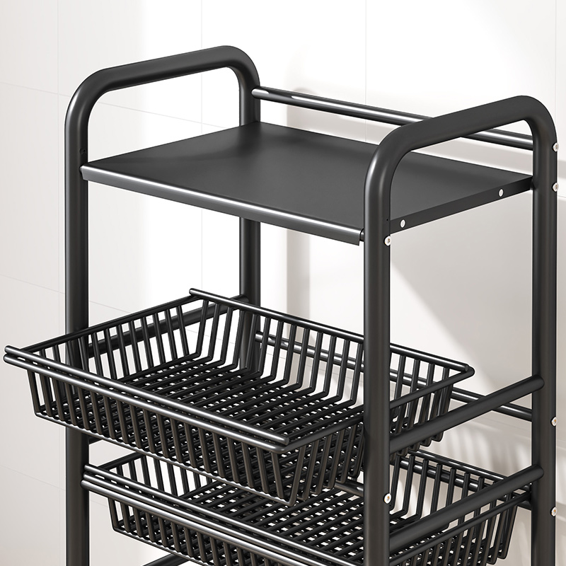 Kitchen storage rack floor-standing multi-layer household microwave…