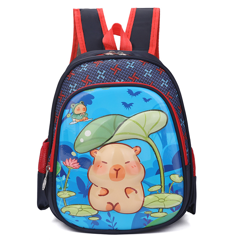 Transfronteriza mayorista de 12 pulgadas Kapibara caricatura mochila infantil encantadora mochila de jardín de infantes 3D shell