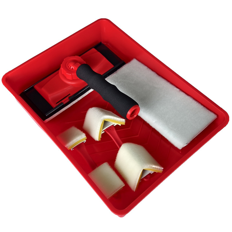 9inch Rotating Handle Bristle Brush Set, Includes Paint Tray + Corner Brush + Replacement Parts, Can Be Customized as Needed