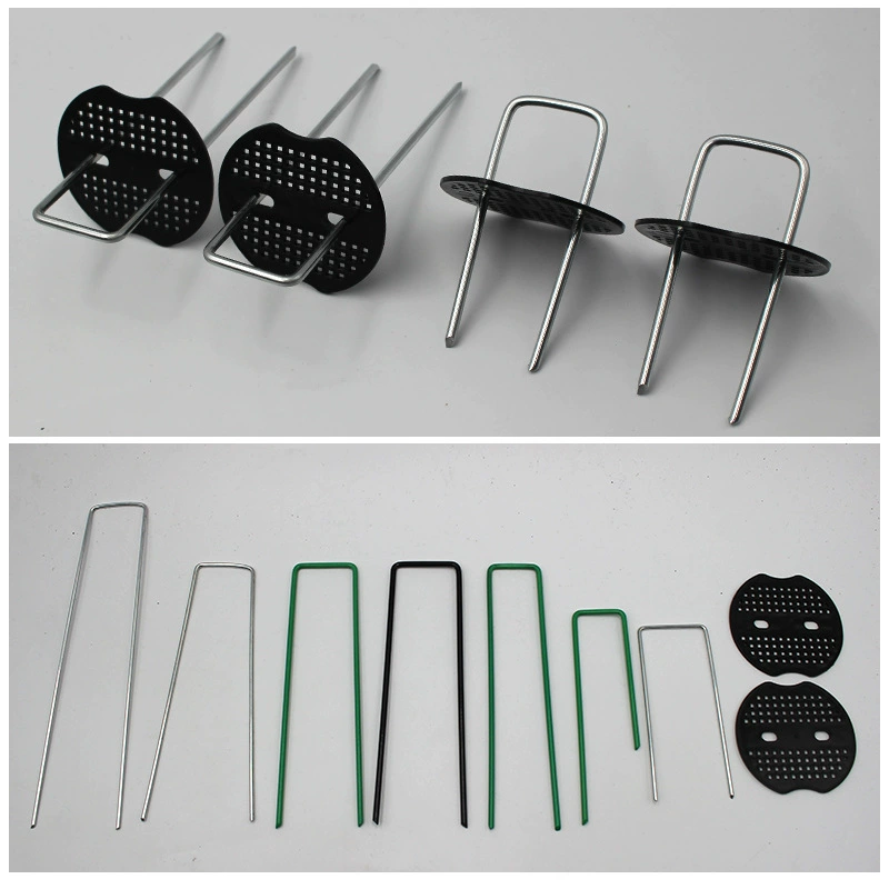 Пользовательская обработка U-образного гвоздя Вставка забора для почвы U-образного фиксатора Turf Ground Nail Garden Гальванизированный шлифованный гвоздь