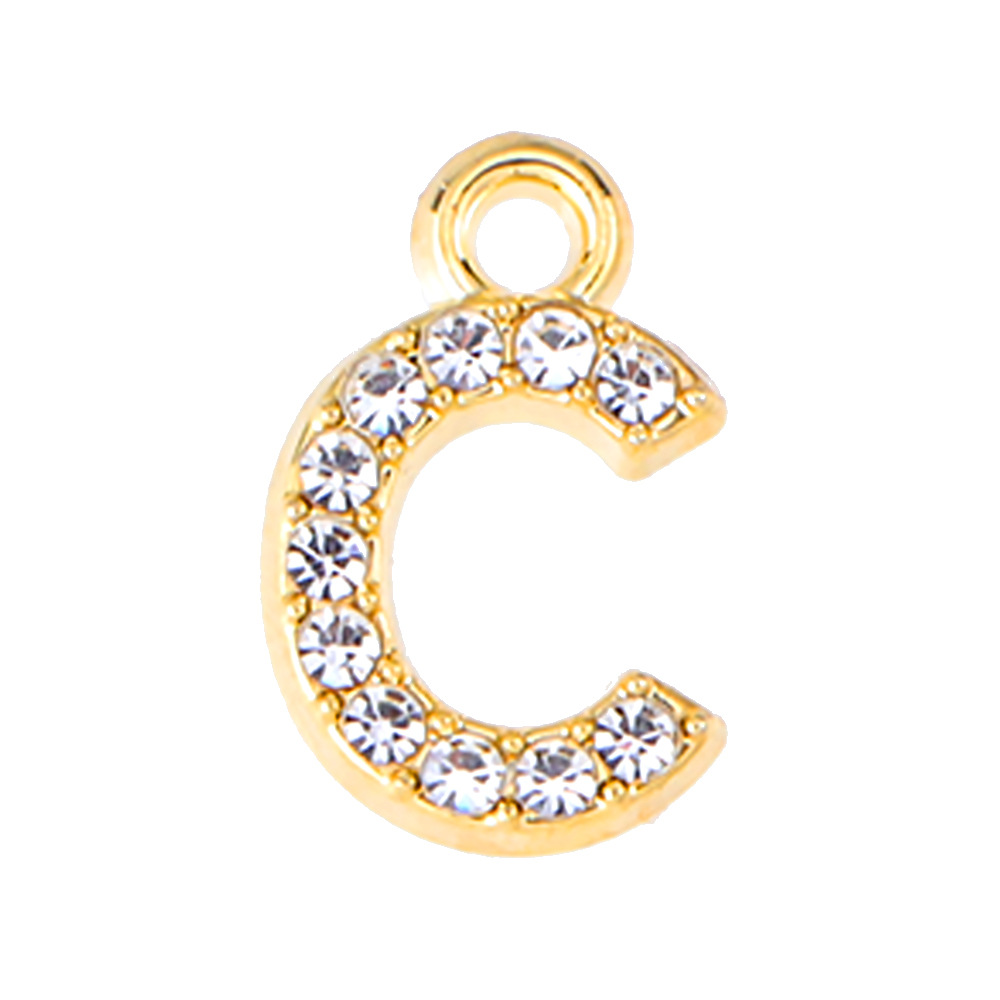 53g Weight Pendant Jewelry Making Type 13mm Jewelry Making Size Artificial Diamond Inlay Material DIY Jewelry Accessories Classification 50 PCS/Package Quantity Alloy Material Letter Pattern Plating Design Elegant, Simple Style, Streetwear Style 50 PCS/Package 13mm Alloy Artificial Diamond Letter Pendant 9