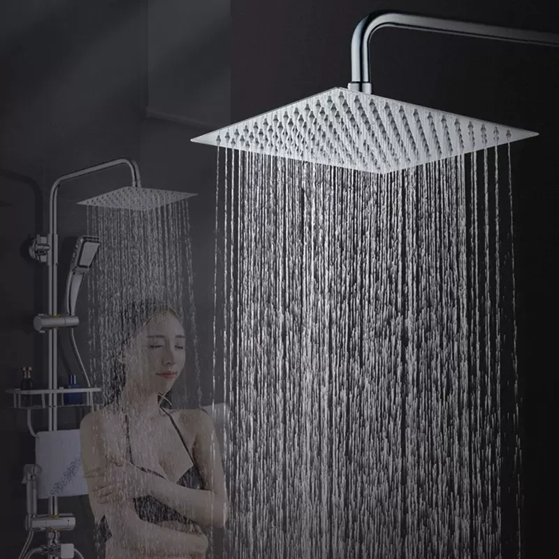 浴室不锈钢淋浴喷头花洒顶喷大出水沐浴洗澡增压莲蓬头通用花洒