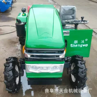 小四轮大棚王拖拉机胜沃280拖拉机 配套旋耕机清库便宜出售