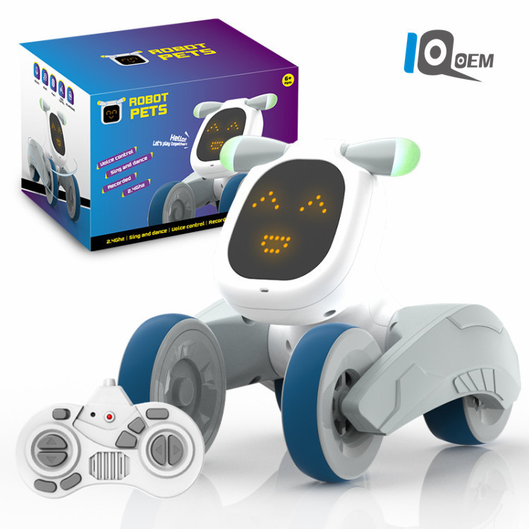 IQ0EM patented product AI technology dog remote control car voice interactive early education intelligent dog robot cross-border toys