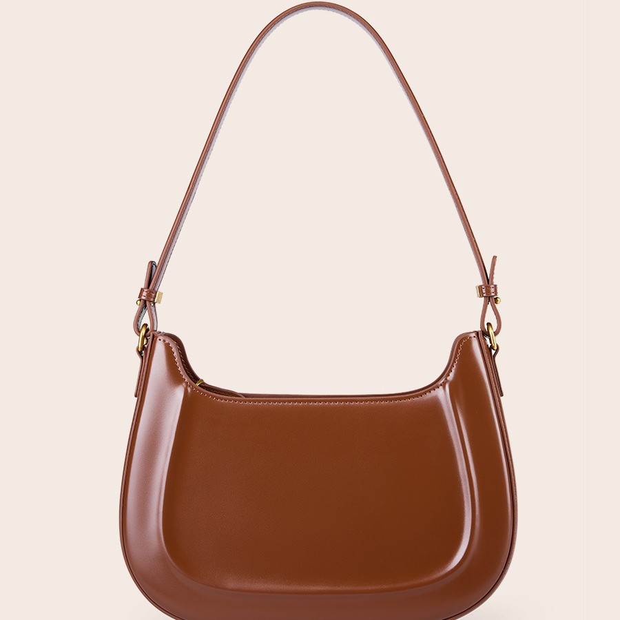 Retro Saddle Bag Red Wedding Bag 2026 Genuine Leather Women's Shoulder Crossbody Bag Fashion Commuter Texture Handbag - Thumbnail 5
