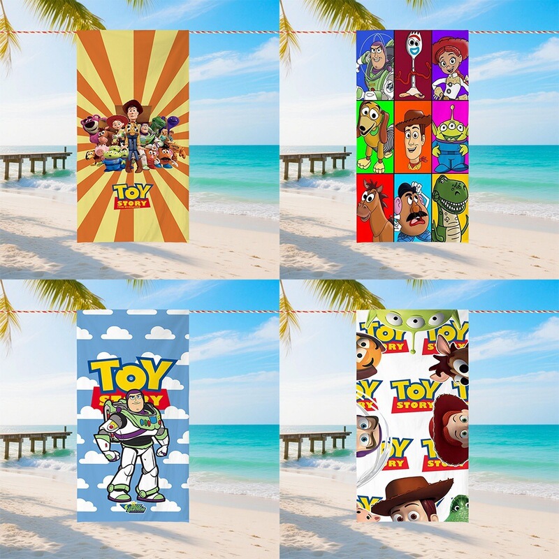 Classic Anime Toy Story Towel with Buzz Lightyear and Woody Digital Print, Ultra-Fine Fiber Soft Beach Towel Classic Anime Toy Story Towel with Buzz Lightyear and Woody Digital Print, Ultra-Fine Fiber Soft Beach Towel