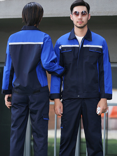Work clothes suit men's wear-resistant spring and autumn long-sleeved labor insurance clothing auto repair work clothes machine repair factory clothes tooling