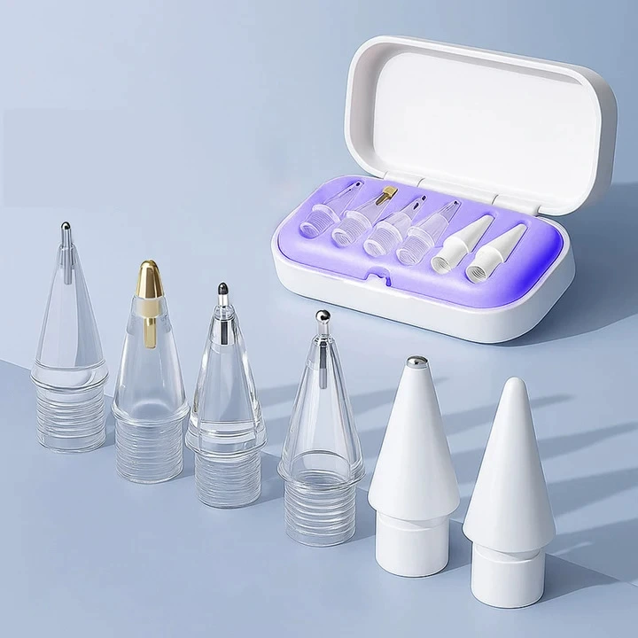Replacement Pen Tips (Apple Pencil) — Multi-Size Adapter Set with Storage Box, 2.0–3.5 mm
