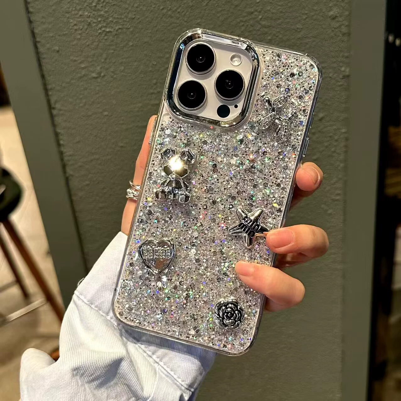 Клей-глянец пудра подходит для чехла OPPORENO14 мобильного телефона VIVOX200 трехмерный медвежонок любовь Y300PRO мягкий A5