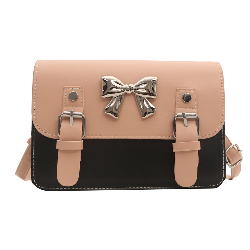 Temperamento bolso de arco para mujeres 2024 primavera nuevo estilo versátil en un hombro mochila popular este año bolso cuadrado