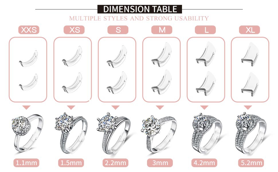 1 Set Basic U Shape Transparent Resin Ring Regulator display picture 15