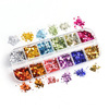 Brand nail sequins for manicure, nail decoration, suitable for import, new collection, gradient