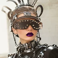 Жалюзи заклепки новый персонализированный черный рамка солнцезащитные очки металлический панк хип-хоп солнцезащитные очки мода