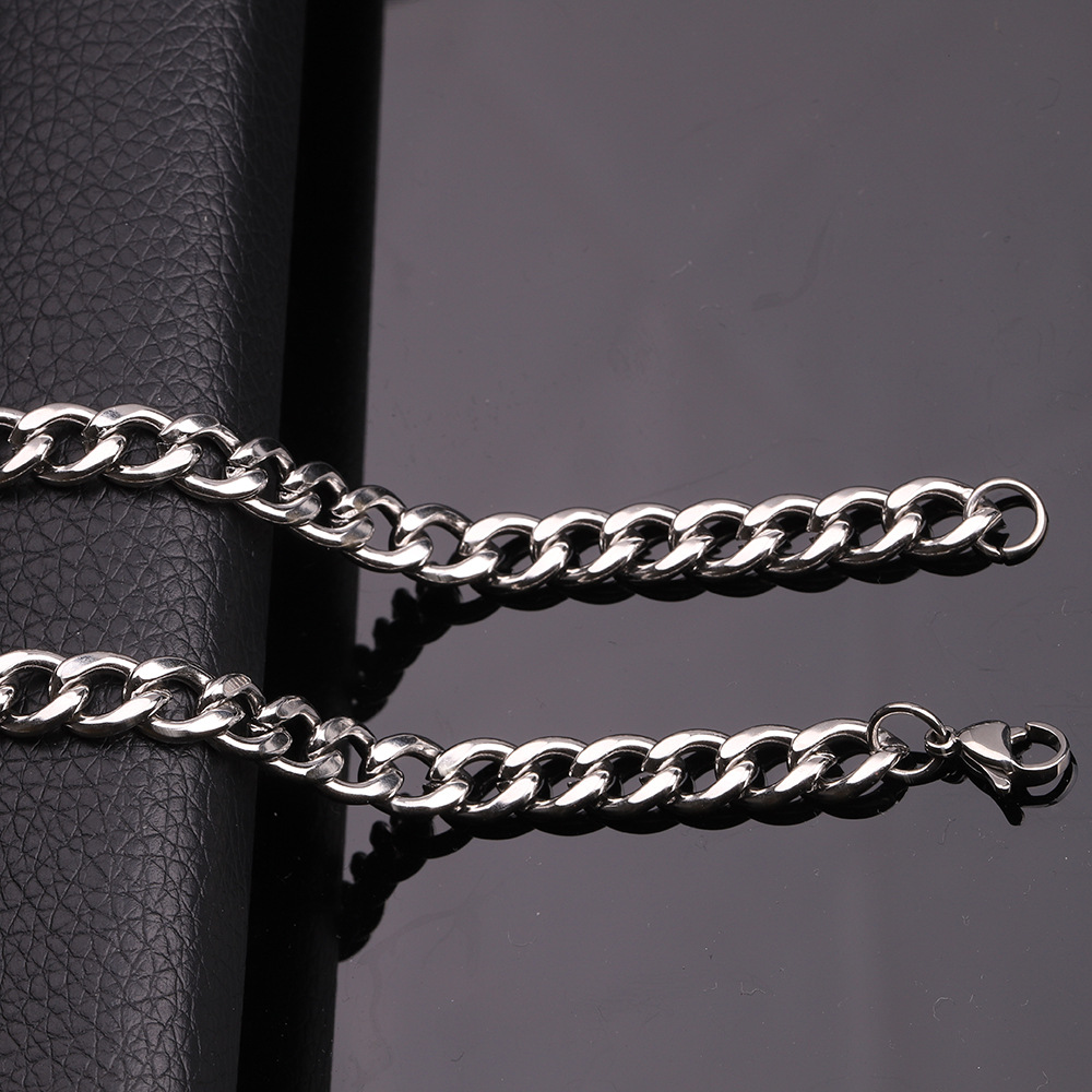 Hip-Hop Geometric Solid Color Titanium Steel Plating Chain Unisex Necklace display picture 2