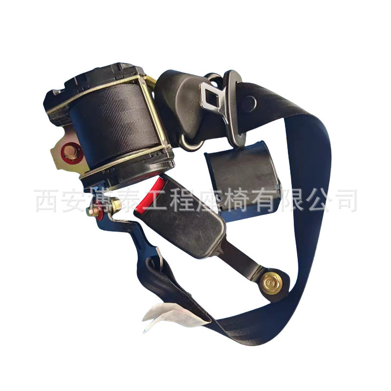 Cinturón de seguridad de tres puntos para asiento de automóvil Cinturón de seguridad ajustable telescópico Cinturón de seguridad de bloqueo de emergencia Cinturón de seguridad de asiento principal y auxiliar