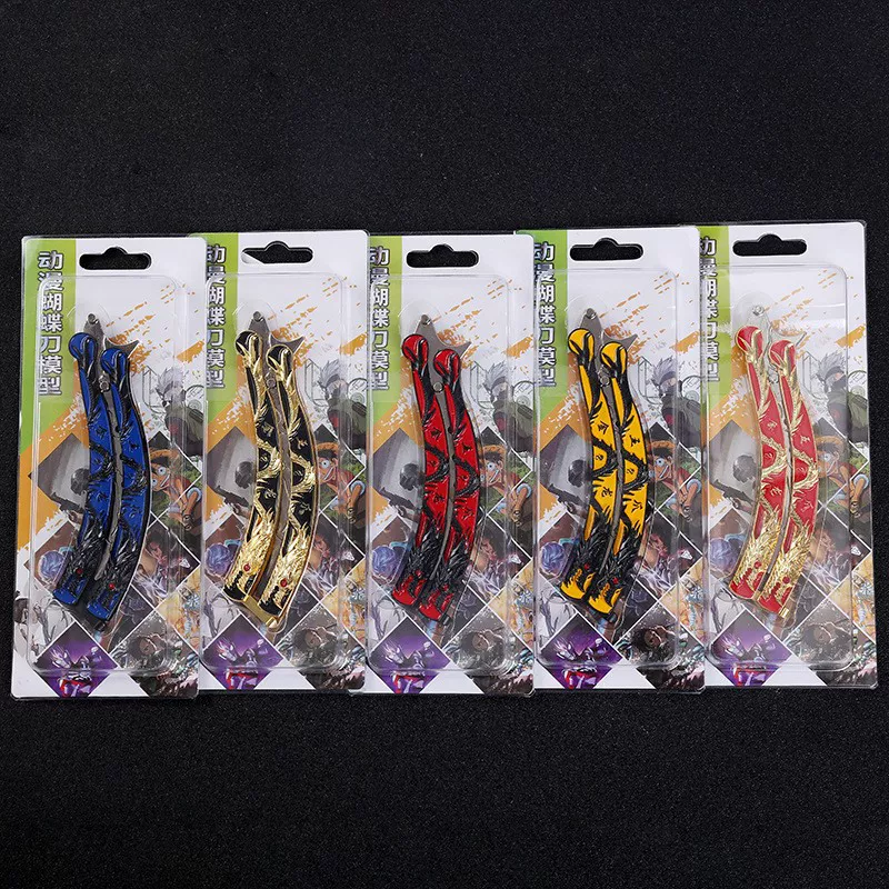 Butterfly folding throwing knife Five-claw King Dragon pirate king naruto demon slayer assassin practice training knife weapon model