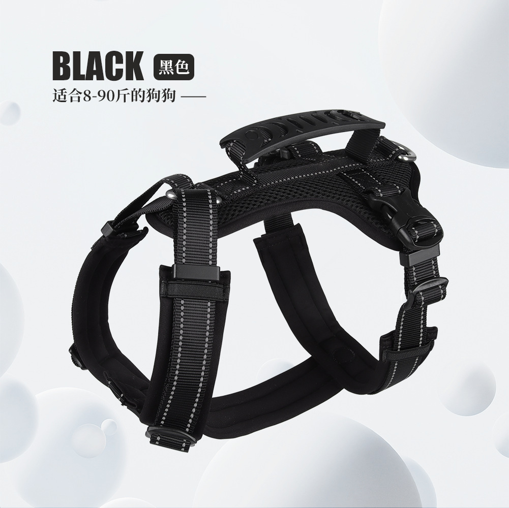 Nuevo cinturón de pecho de mascotas para perros grandes y medianos para caminar con cuerda de tracción reflectante cinturón de pecho de perros tipo chaleco