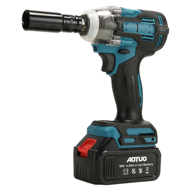 Comercio exterior transfronterizo llave de carga sin escobillas llave de impacto multifuncional litio electricidad litio artillería montar motor de choque