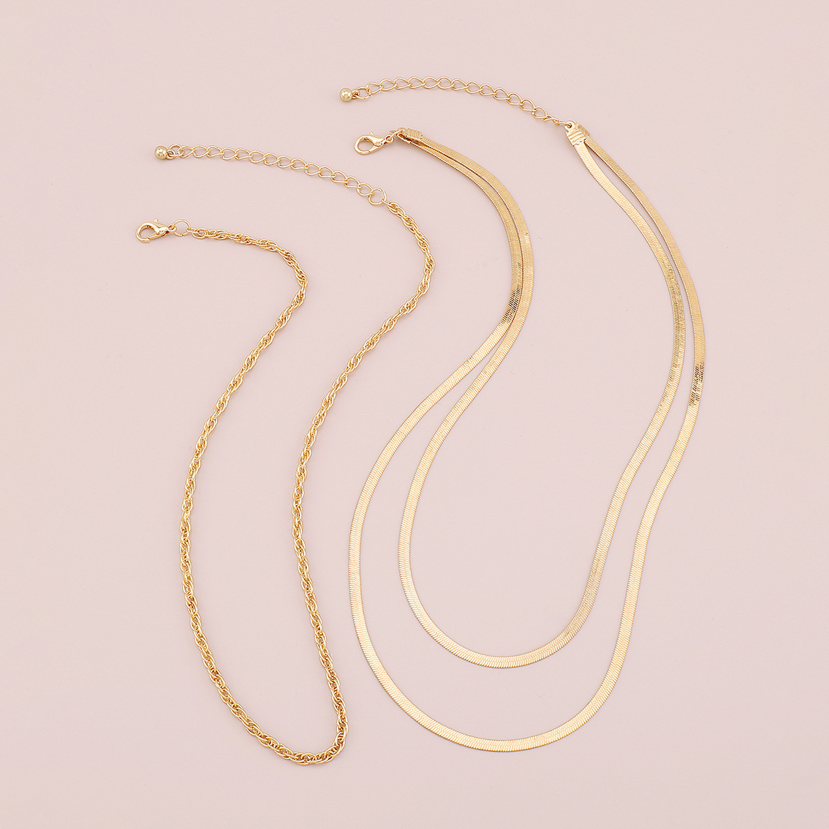 Necklace Classification Fashion Geometric Alloy Wholesale Layered Necklaces