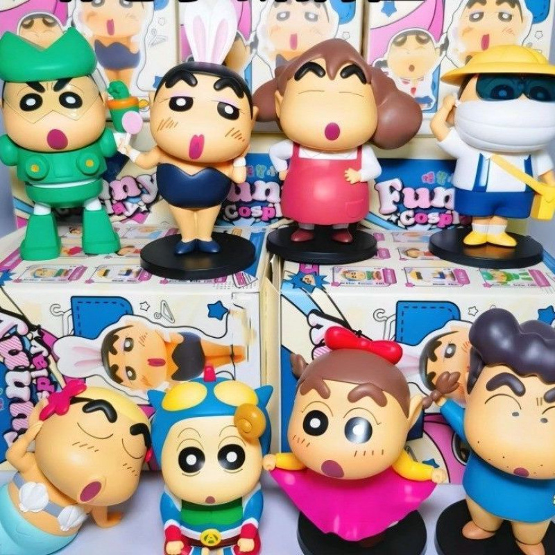 Figura sorpresa de Crayon Shin-chan serie Cos, muñeco coleccionable divertido de edición limitada, regalo de cumpleaños original