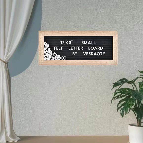 Трансграничная черная деревянная доска объявлений, прямоугольный войлок с буквенными украшениями, настенный крюк с деревянной рамой