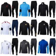 2526运动足球服logo刺绣夹克巴黎皇马巴西德国曼联长袖训练服套装