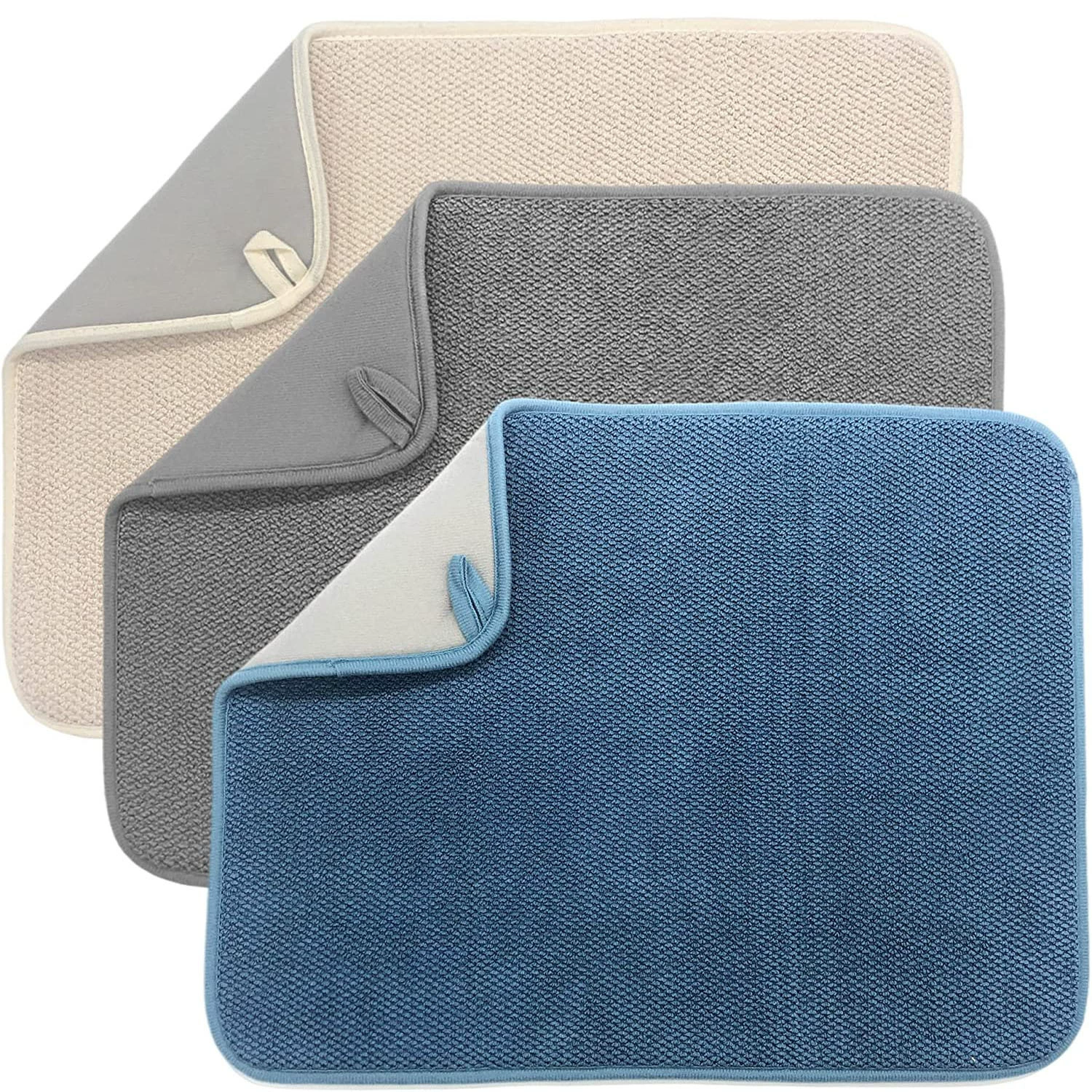 Трансграничный абсорбент из микрофибры Быстросохнущий коврик Подставка из микрофибры Подставка для посуды Коврик для ножа и вилки Коврик для сушки