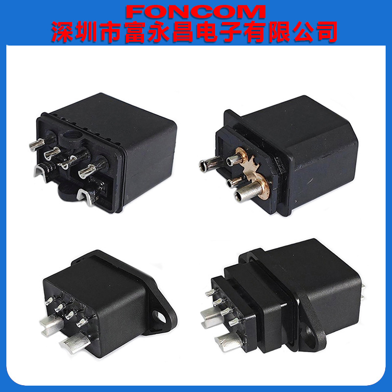 新能源新国标插头2+2 2+4锂离子蓄电池公插头母插座10-30A充电器