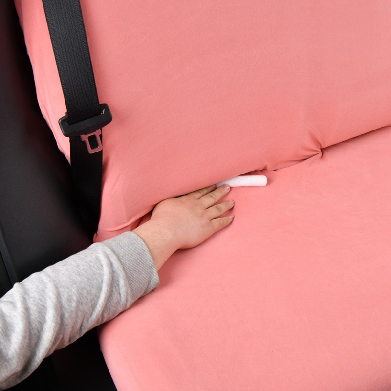 Elastic Car Seat Cover, Derong Rear Seat Cushion Cover, Seat Cushion, Backrest and Headrest Integrated Cover, Dust-Proof and Stain-Resistant, Single Layer