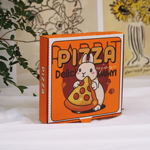 瓦楞披萨盒镀铝膜铝铂锡纸pizza加厚打包外卖一次性牛皮整箱