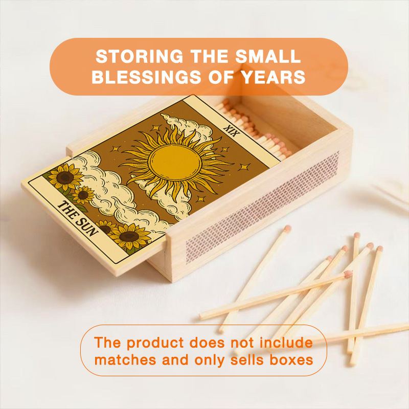 Cross-Border Popular Multi-Purpose Wooden Matchbox Storage Box, Jewelry Box, Game Card Box, Tarot Card Box, Textured Cross-Border Popular Multi-Purpose Wooden Matchbox Storage Box, Jewelry Box, Game Card Box, Tarot Card Box, Textured