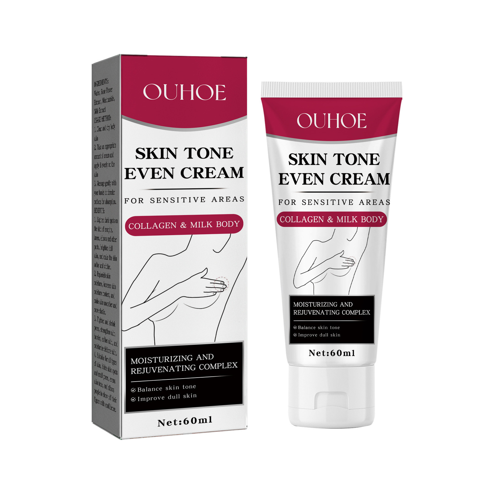 OUHOE Brightening Beautifying Cream for Repairing and Desalinating Darkness in Underarm, Elbow, Joint, Moistur_voghion.com