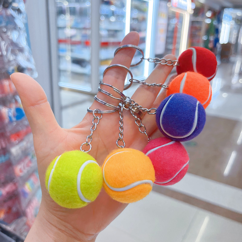 Leisure Sports Tennis Keychain Pendant Golf Keyring Wholesale Rugby Basketball Keyring Gift Factory