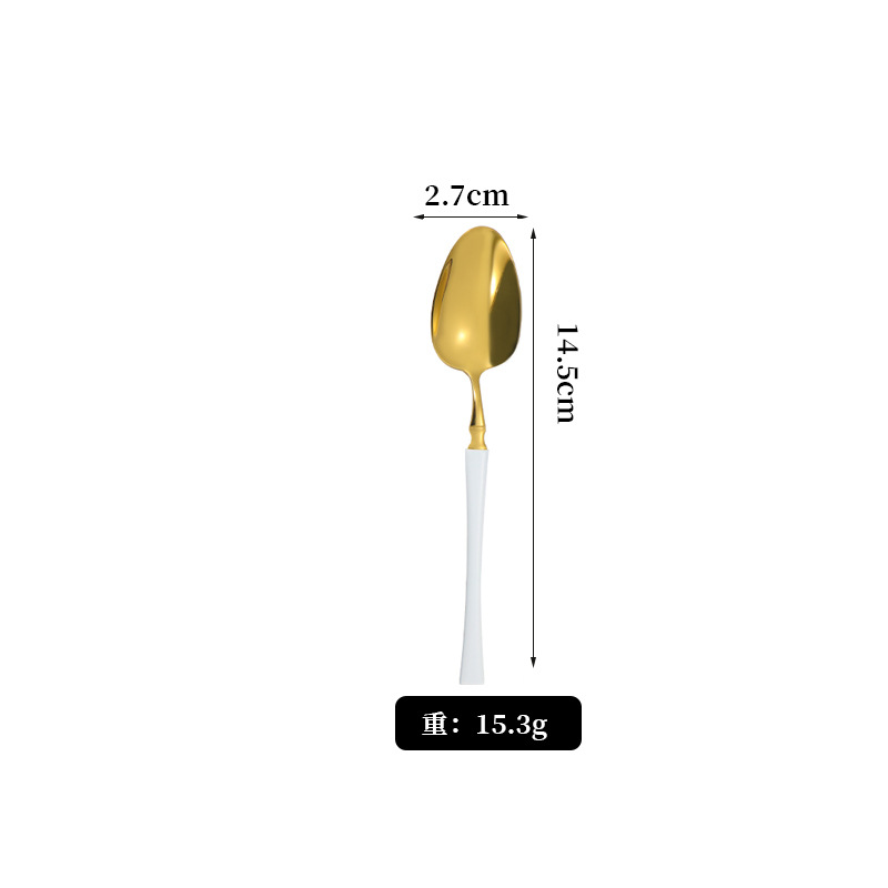 [골드+화이트] 티스푼*1