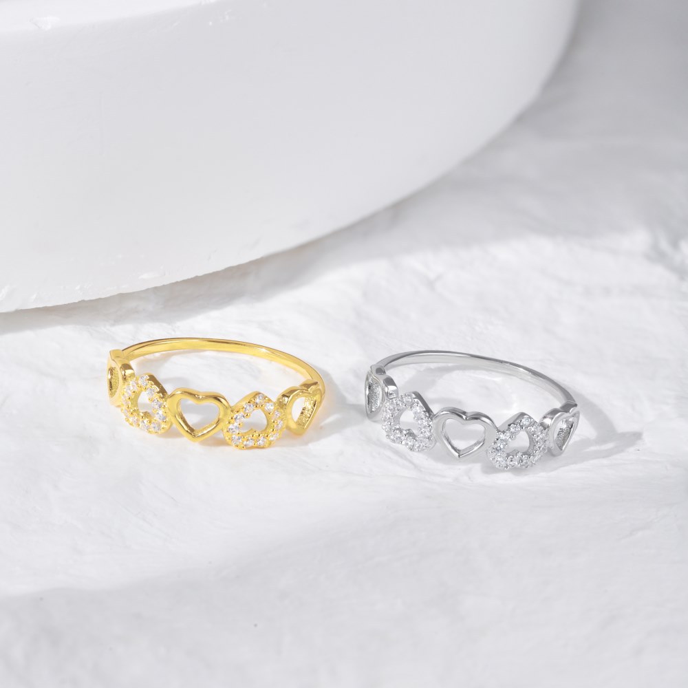 Fashion Geometric Sterling Silver Plating Zircon Rings