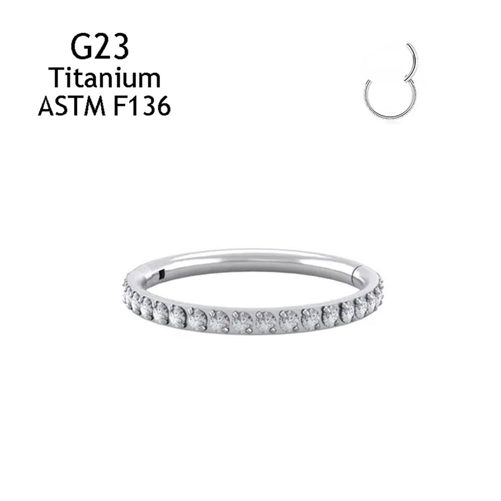 G23チタン鼻環5aジルコン工場店チタン合金穿刺アクセサリー対外貿易イヤリング唇環卸売り